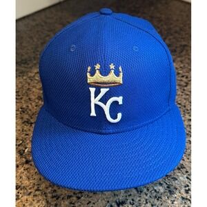 Kansas City Royals Baseball New Era 59Fifty Hat Cap 7 1/4 Blue‎